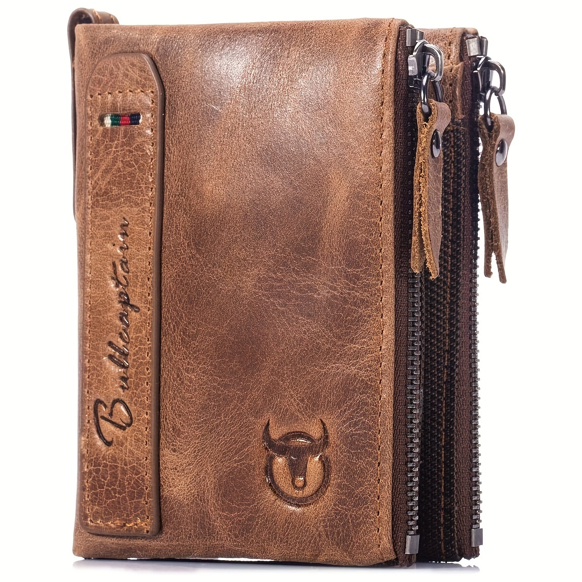 BULLCAPTAIN Men's Genuine Leather Wallet