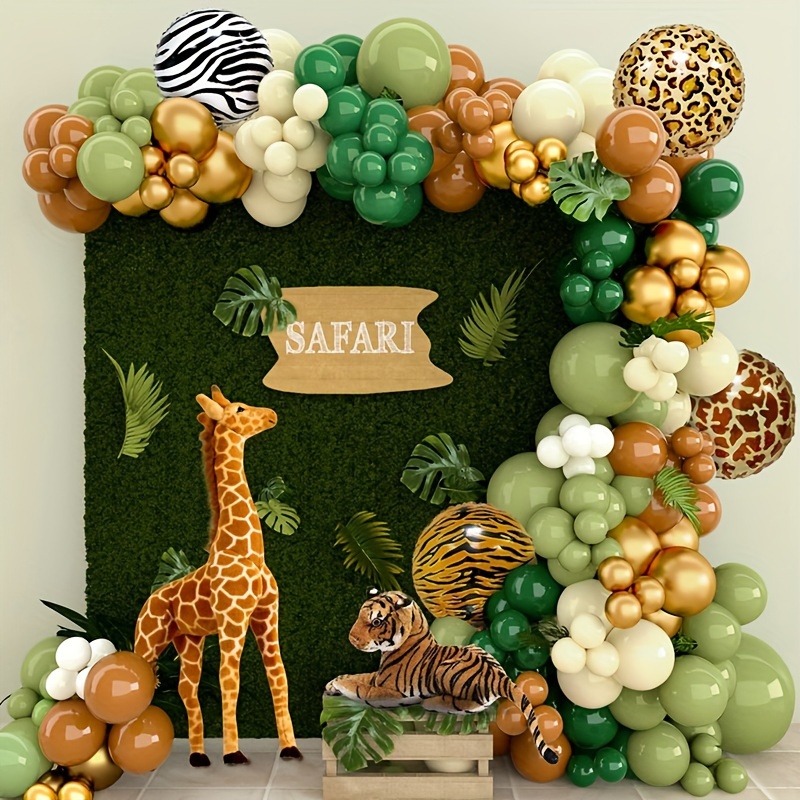 

127pcs, Jungle Animal Balloon Garland Arch Kit, Forest Theme Party Decor, Birthday Party Decor, Holiday Decor, Home Decor, Baby Shower Decor, Atmosphere Background Layout, Indoor Outdoor Decor