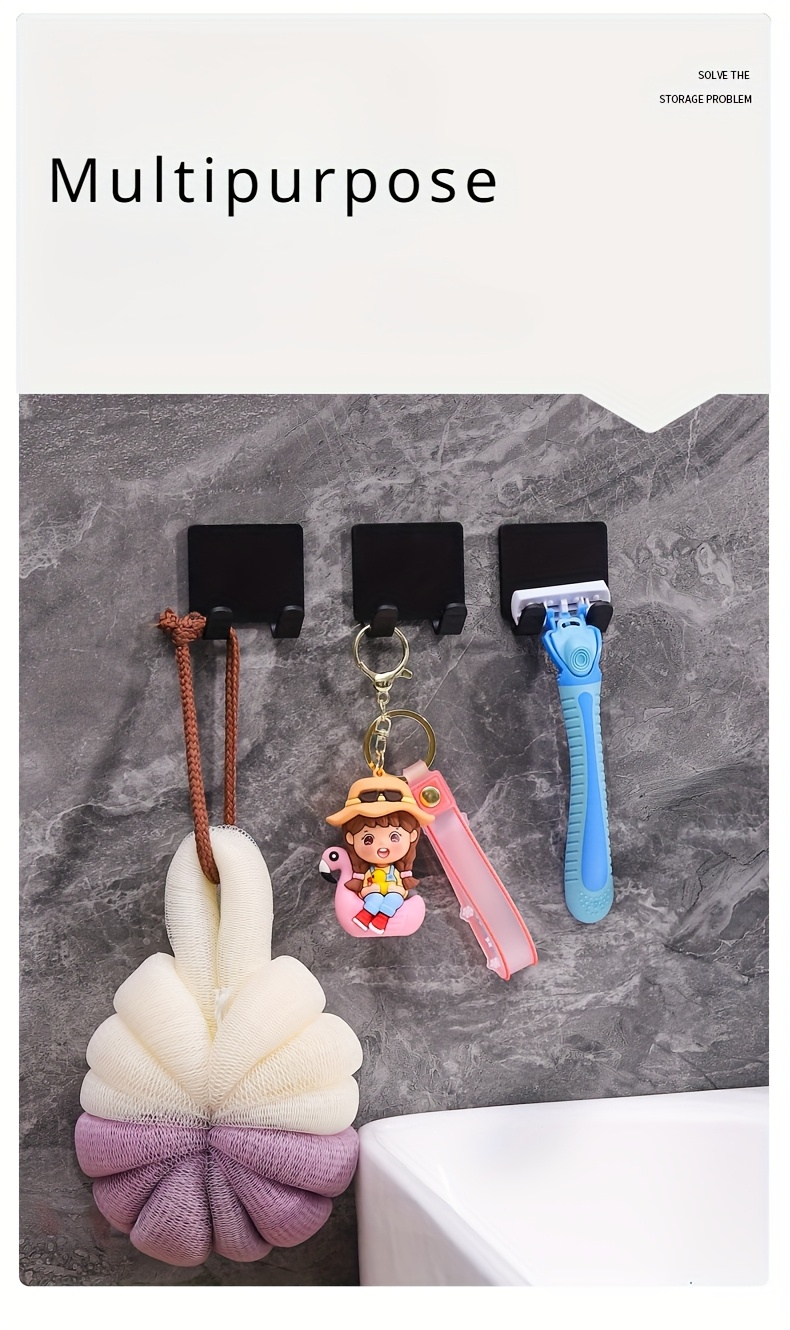 1/2/3pcs Simple Wall-Mounted Shaver Holder Rack, Durable Plastic, Fashion Bathroom Storage Rack, for Men and Family Gift
