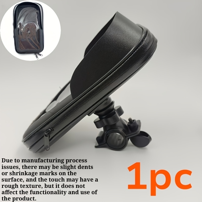 1pc, Black Multi-functional Riding Mobile Phone Holder Bag, Motorcycle Electric Vehicle Bicycle Universal Navigation Mobile Phone Holder, Touch Screen Rainproof Rider Equipment