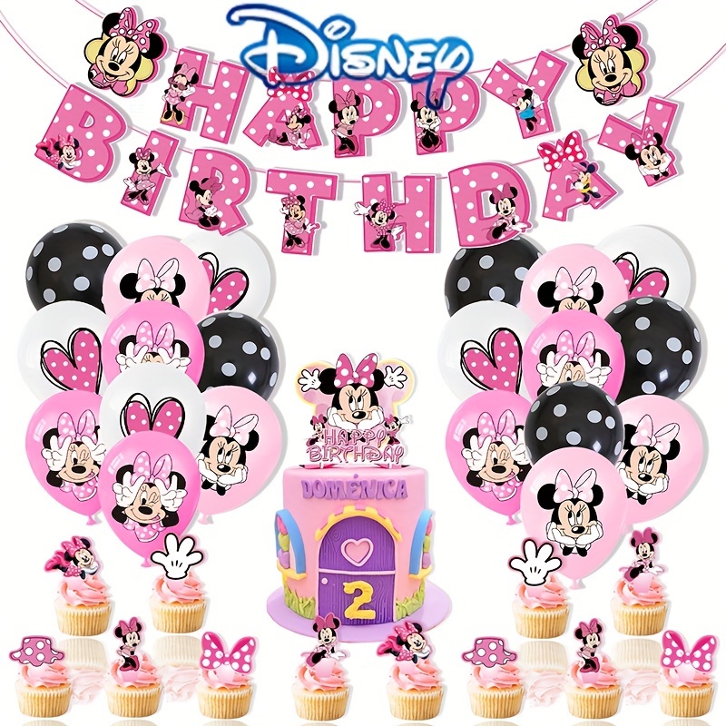 

Disney Mouse Birthday Party Balloon And Decoration Set, High-quality Safe Non-toxic Banner, Cake Topper - Perfect For Themed Parties And Outdoor Events - Ume