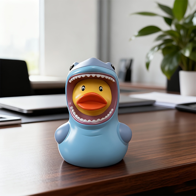 Image of 1pc Automotive Decoration - Shark Duck Desk Ornament, Living Room Home Car Dashboard Ornament