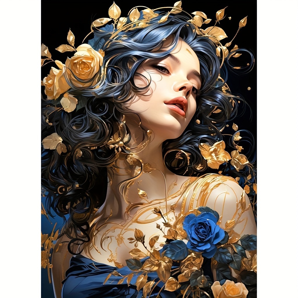 

1pc Large Size 30x40cm/11.8x15.7inch Without Frame Diy 5d Diamond Art Painting Princess Rose, Full Rhinestone Painting, Diamond Art Embroidery Kits, Handmade Home Room Office Wall Decor