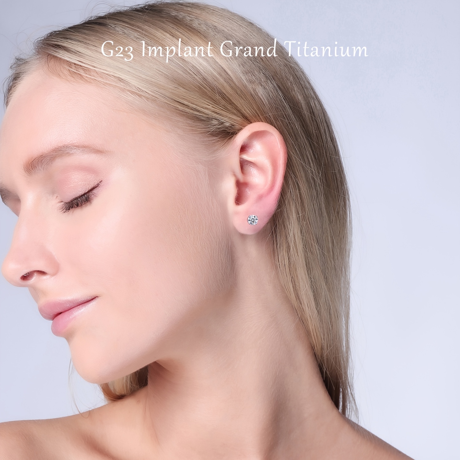 Unisex Simple Titanium Anti-Allergy Stud Earrings for Daily Wear