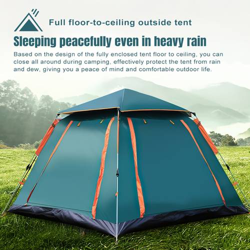 Person Camping Tent, Large Family Tents, Outdoor Camping 4 Season Winter Skirt Tent, Person Camping Tents Setup Folding Up Style For Outdoor Camping Hiking Backpacking