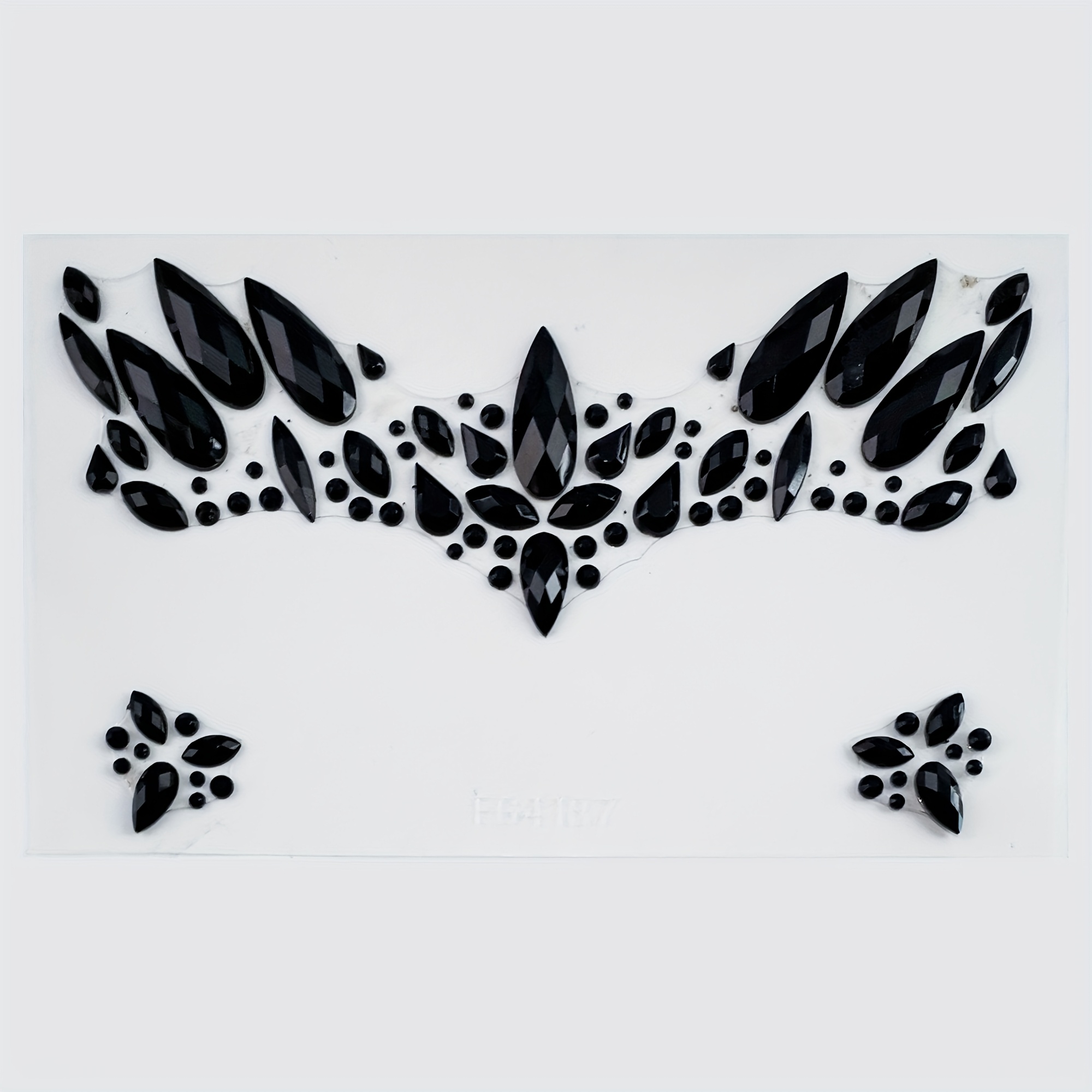 Image of Sheet Of Sparkling Resin Stickers With Self-adhesive Backing, Perfect For Halloween Parties, Facial Art Makeup, Professional Temporary Diamond Tattoos, Festivals, And Birthday Celebrations