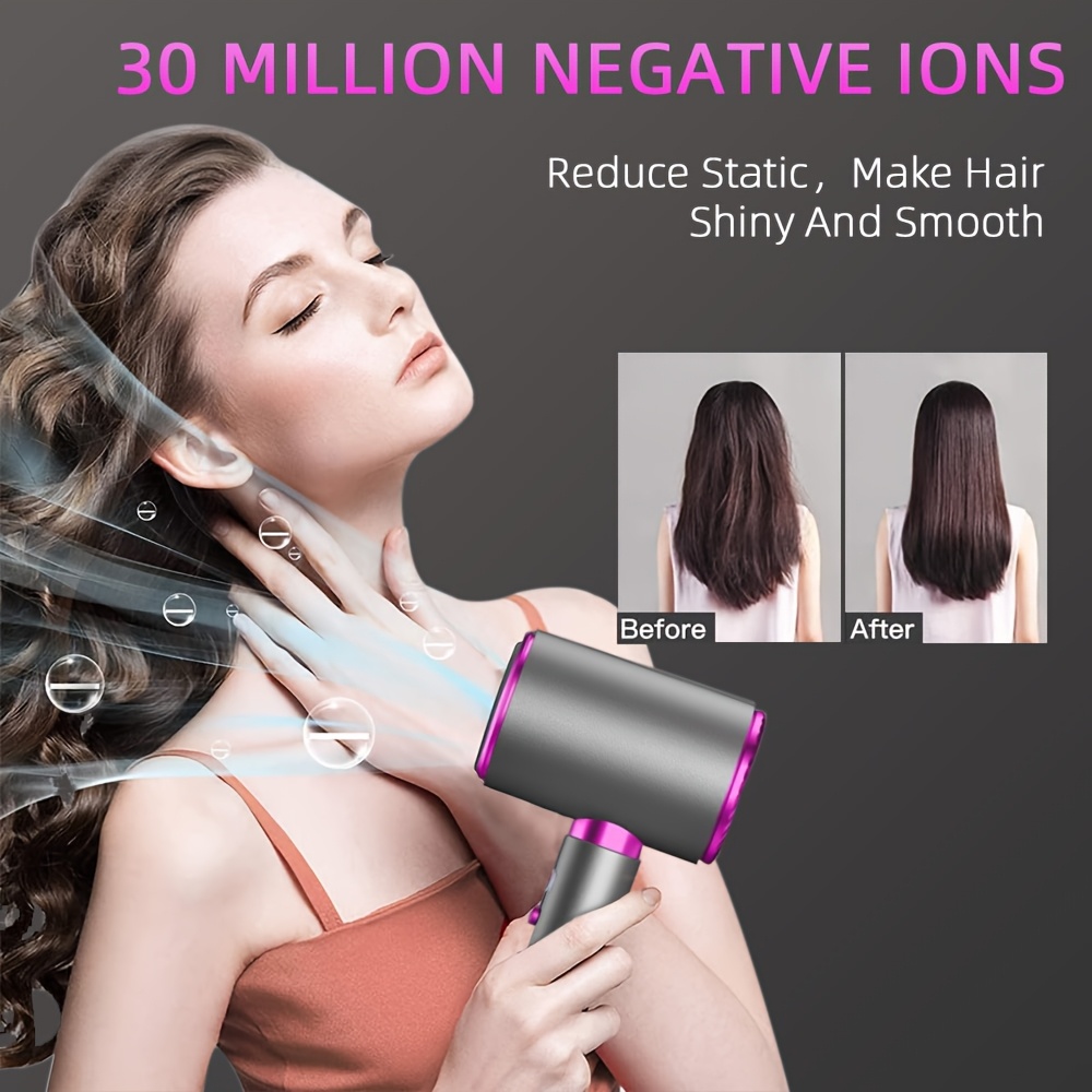 powerful 2400w ion hair dryer high speed temperature gale 3 gear adjustment carrying hot and cold wind switch for straight and curly hair and hair salon use details 1