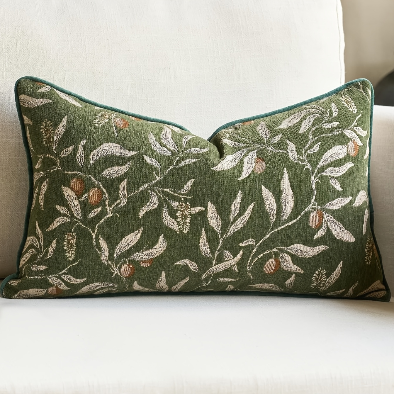 TEMU Set da 1 pezzo, decorativa quadrata con bordo e , per cuscino decorativa stile da giardino retr簷 stagionale per esterni, adatta per feste,