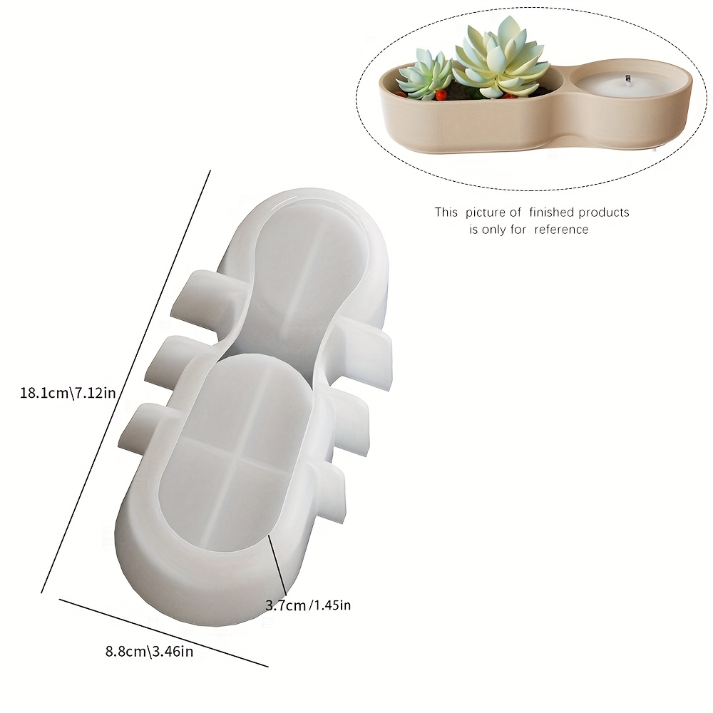 Image of 1pc Silicone Planter Mold, Flower Pot Silicone Mold For Resin Plaster Cement Concrete Casting, Storage Box Jar Resin Mold For Diy Flower Pot Vase Art Craft, Home Garden Decor