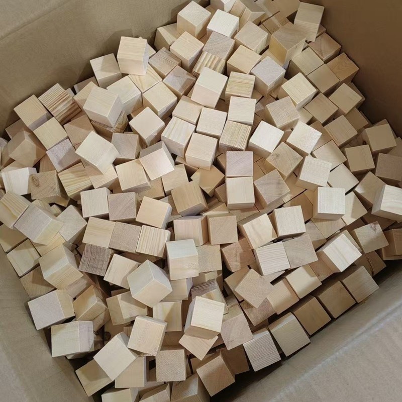 wooden cubes sold on Temu United States