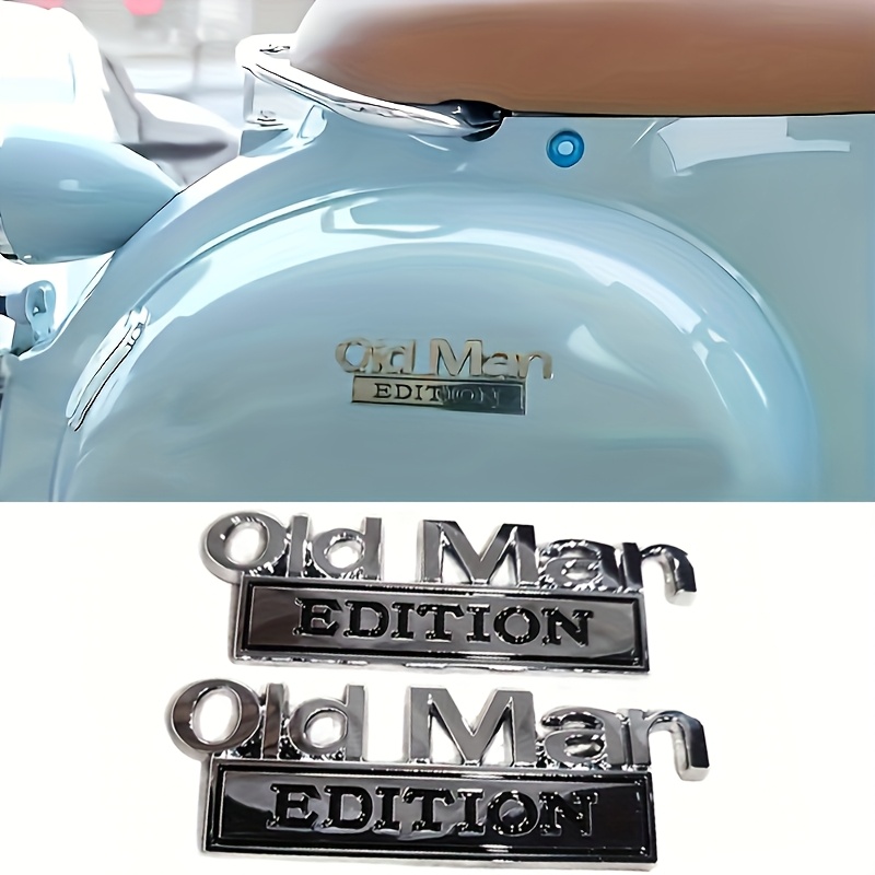 Set Of 2 Humorous 3d Emblem Stickers For Cars, Designed For Man Edition, Suitable For Vehicles Including Suvs And Motorcycles.