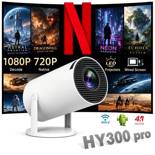 item picture mini projector with wi fi 6 and bluetooth native 720p resolution 180 rotation 3 screen projection auto keystone correction compatible with laptops desktops and smartphones