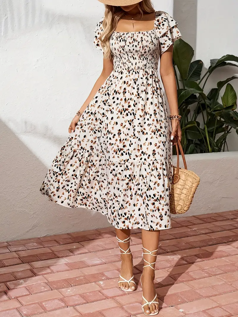 summer full print halter neck ruffle dress extra length - Temu Kuwait summer full print halter neck ruffle dress extra length - Temu Kuwait