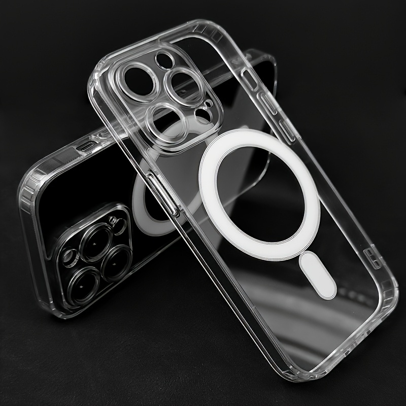 wireless charging compatible clear magnetic phone case Temu Pakistan