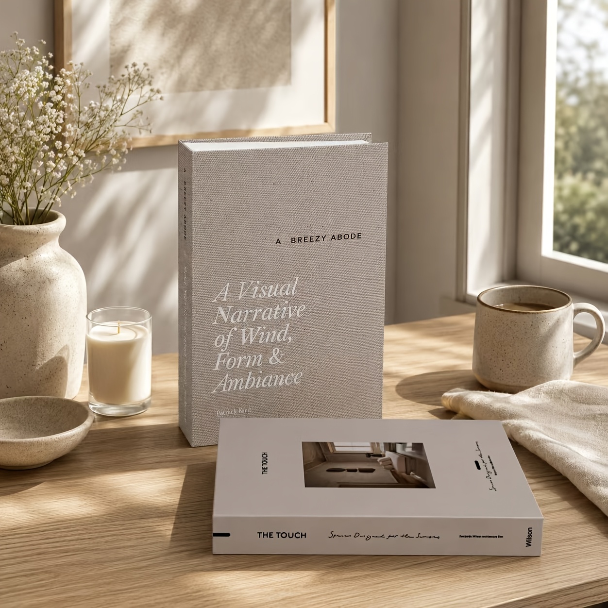 TEMU Decorative Fake Book Set, Including 2pcs Minimalist Linen Cover Dummy Hollow Fake Books, Suitable For Home Desktop Decorations, Attractive