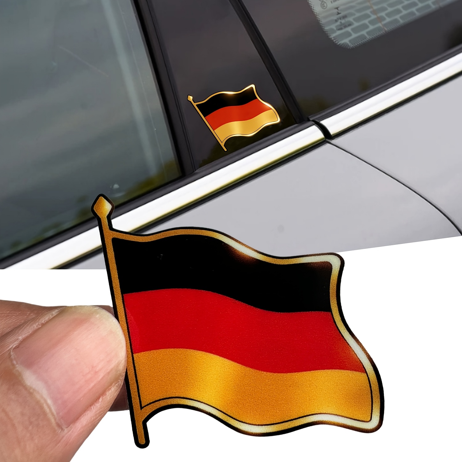 1pc Germany Flag Sticker - Suitable For Cars, Trucks, Motorcycles, Laptops, Suitcases, Bumpers, Windows & Table Glass