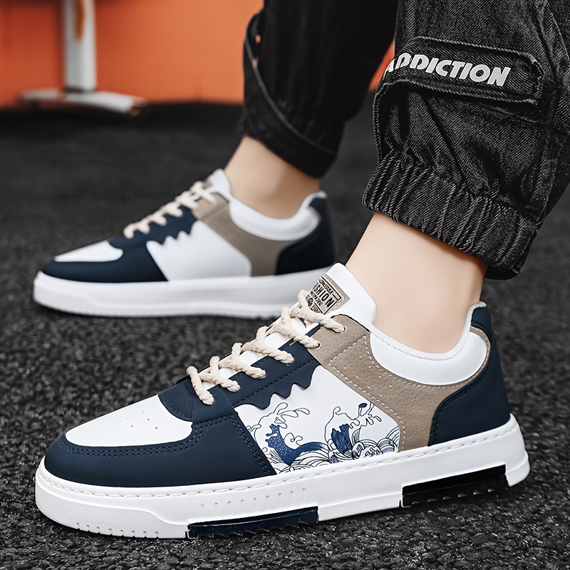 mens casual sneakers low top fashionable athletic shoes   fabric lining tpu sole solid   versatile fit details 8