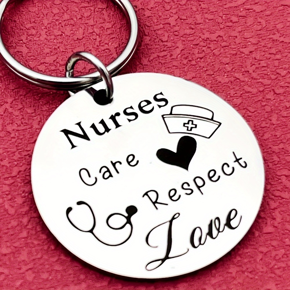 infermiera regalo regalo per le donne che allattano il portachiavi in  metallo preghiera portachiavi ispiratore anello chiave del metallo del  giorno dell'infermiera