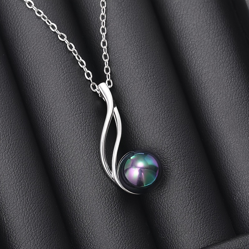 TEMU Collar con colgante de perlas de coloridas de estilo minimalista, collar con colgante francés retro para mujer, joyería de lujo y fácil de usar