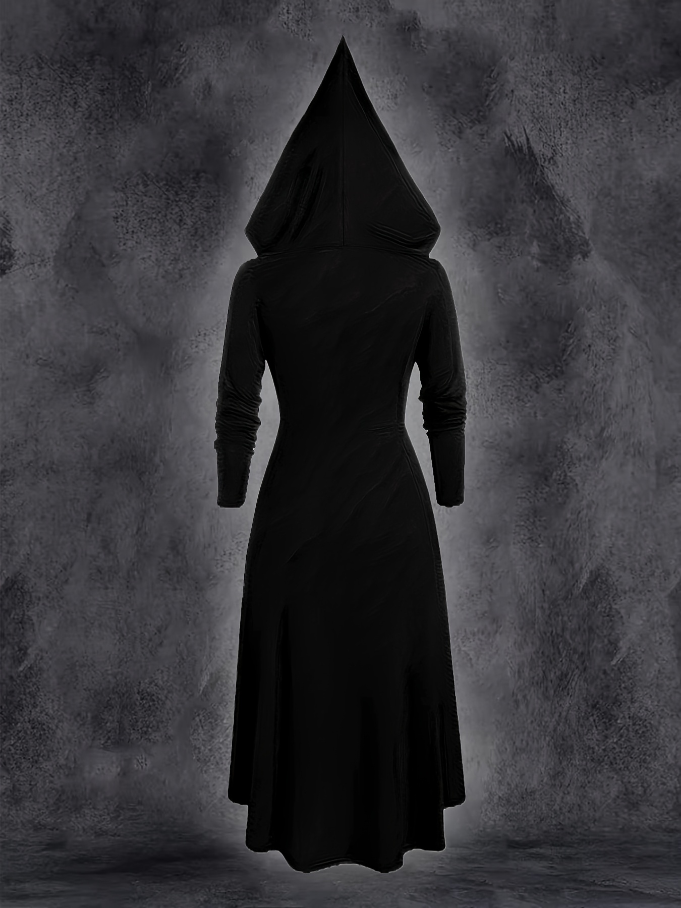 plus size womens dark punk style hooded dress cross strap - Temu