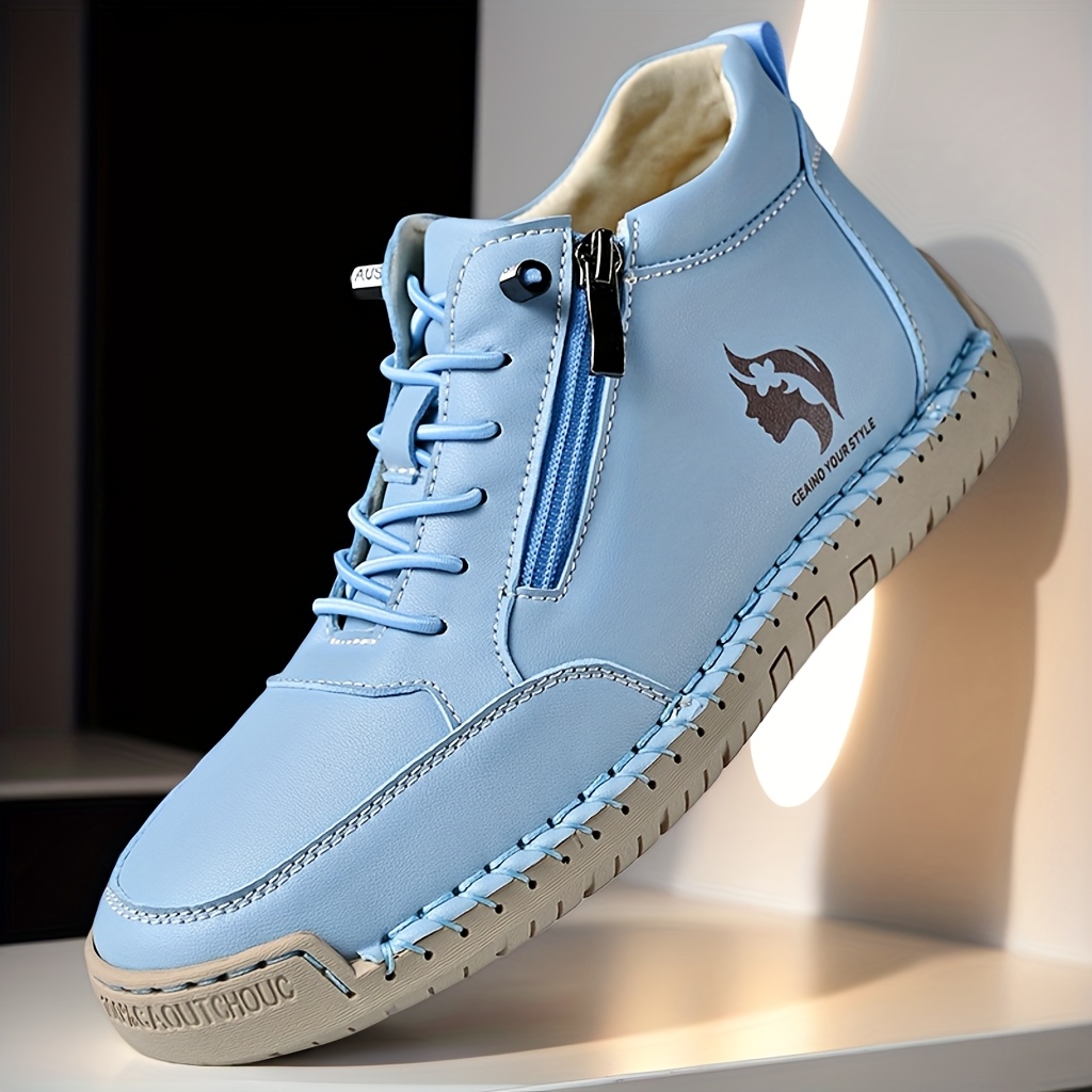 mens handmade zipper casual boots sports outdoors temu Temu