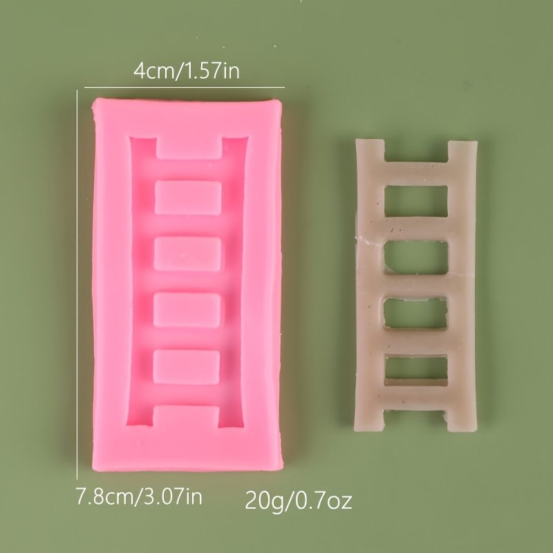 1pc, Staircase Shaped Silicone Mold, Sugar Flipping Biscuit Cake Decoration Chocolate Mold, Drip Glue Mold, Baking Mold