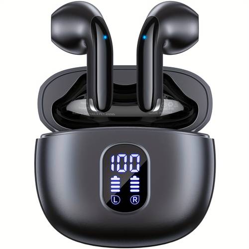 item picture wireless earbuds v5 3 earbuds display headphones stereo wireless in ear headphones microphone 40 hours of for sports headphones ideal for sports workouts listening to music and playing games