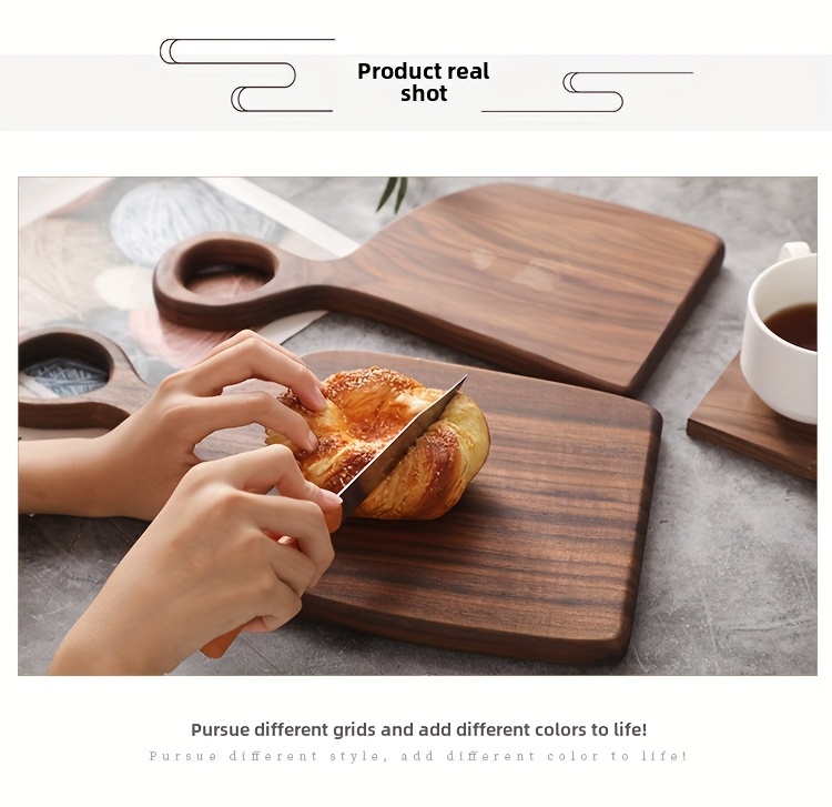 set of 2 handcrafted walnut wood cutting board set for couples   and stylish kitchen accessories details 10