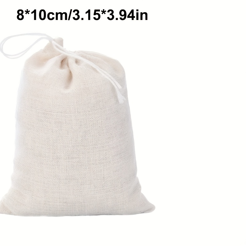 50pcs pure gauze drawstring bags beige muslin cloth Temu New Zealand