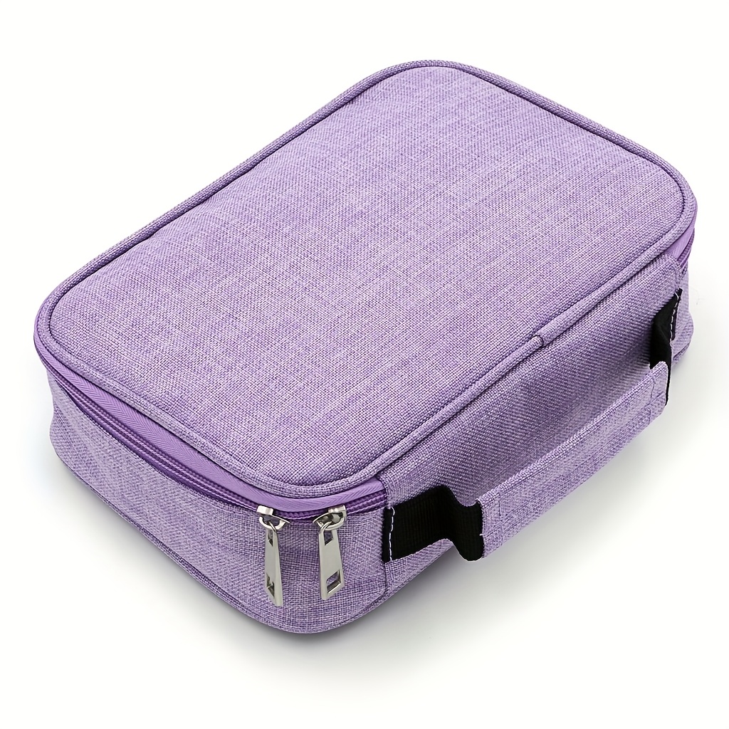 TEMU Trousse à Crayons Grande Capacité avec Fermeture Éclair - Trousse de Papeterie Multifonctionnelle avec 72 Compartiments, Trousse à Crayons