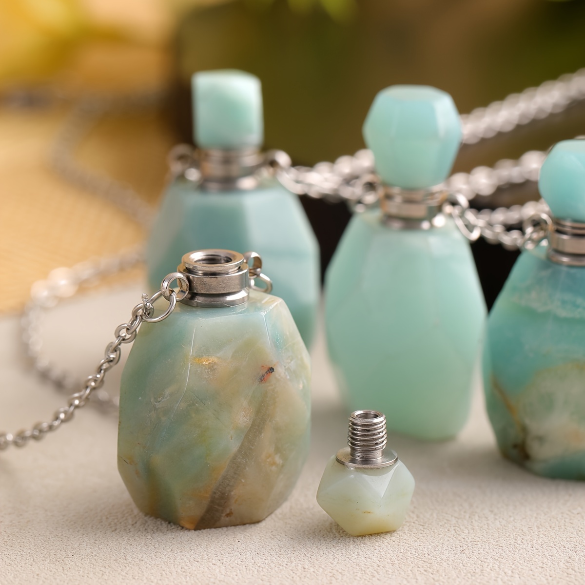 vial necklace sold on Temu United States