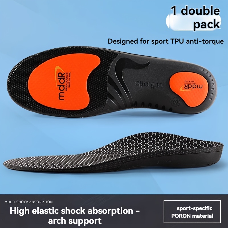 Image of Tpu Silicone Arch Support Sports Insoles, Soft Sole, Sweat Absorbent & Breathable, Comfortable For Sports, & Long Standing