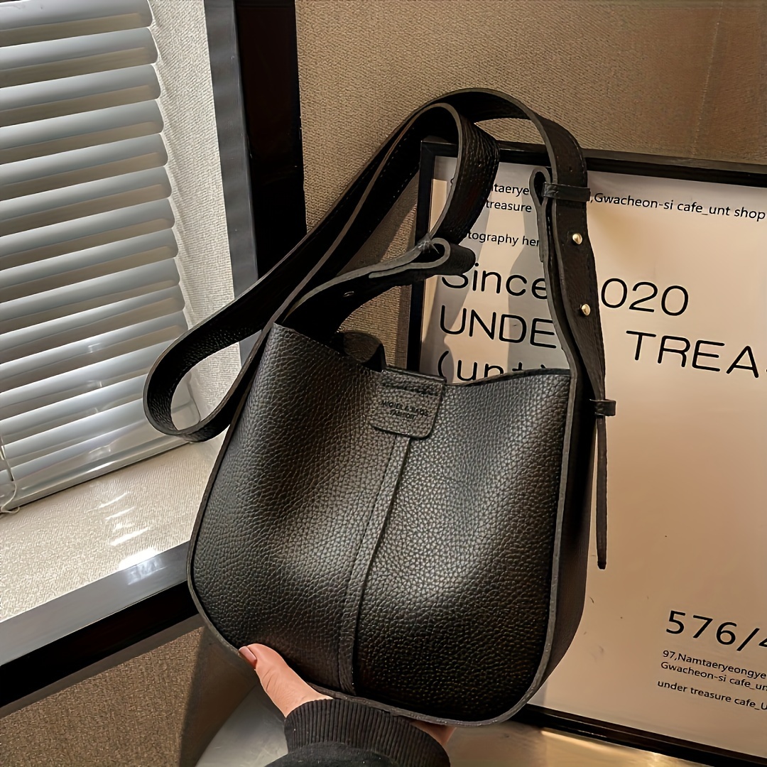 

New Large Capacity Shoulder Bag, Elegant Pu Leather Bag For Outdoor