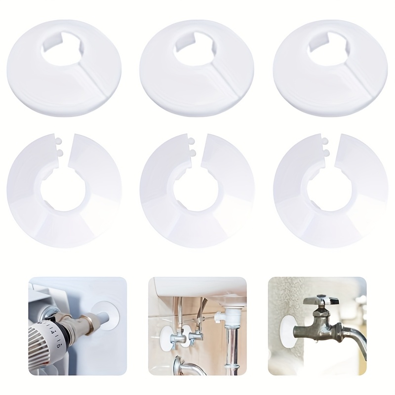 Produktbild von 5 Stück Rohrabschlussdecke 42 Mm – Edelstahl 201, Selbstklebend – Für Heizungs- & Wasserrohre