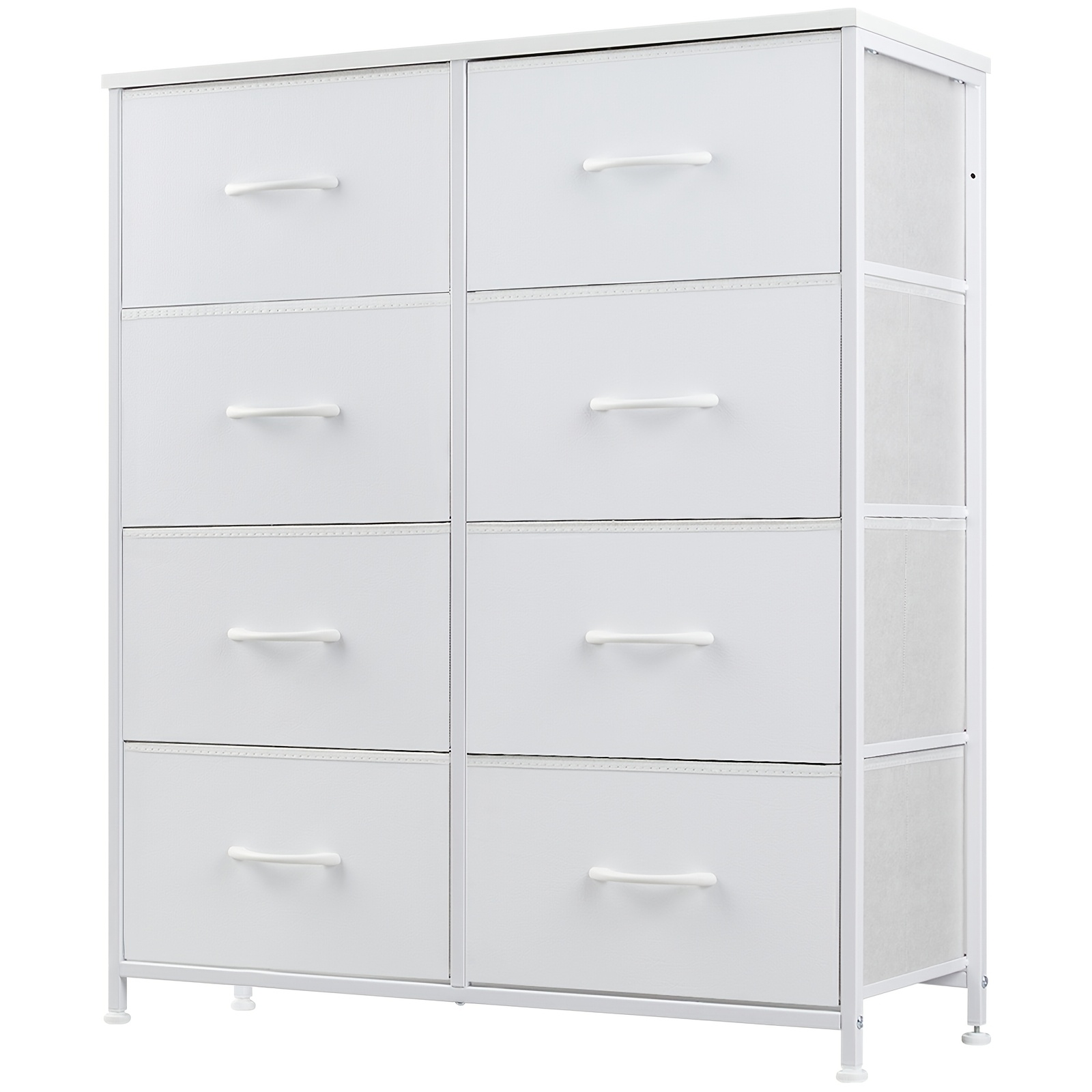 TEMU Office Chest File Cabinets With 8 Drawer, Dresser With Metal Frame And Wooden Tabletop, Clothing Drawer Fabric Wardrobe Entryway Storage Tower,