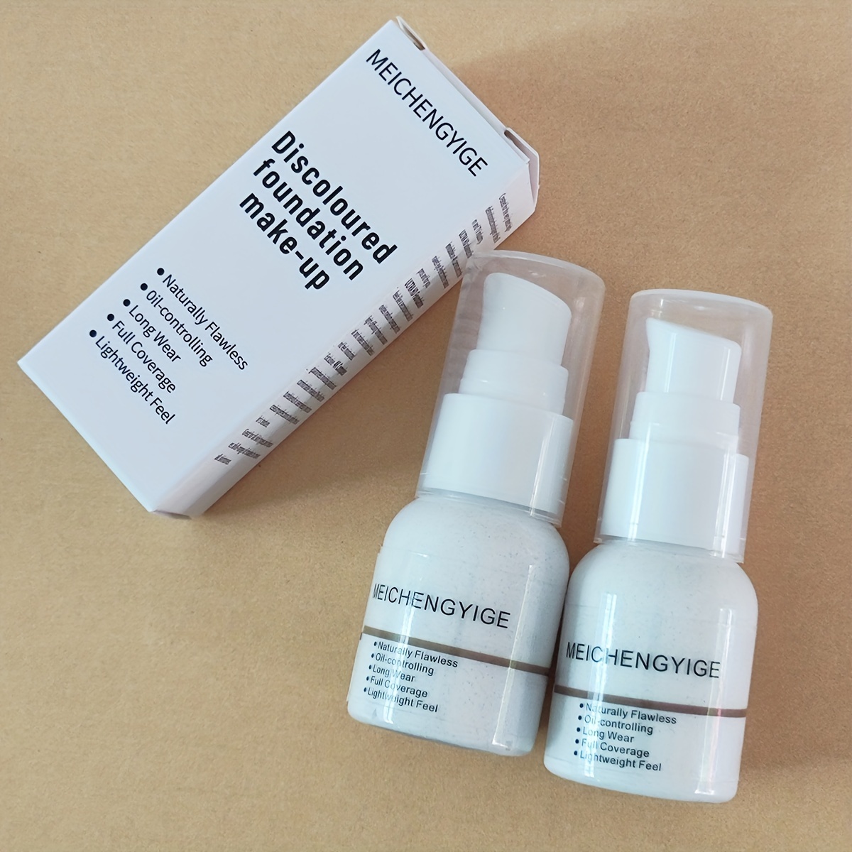 3/5pcs Color-Changing Foundation: Instantly Match Your Skin Tone with Just A Blend! More Suitable for Medium And Light Skin Tone, with Color-Changing Particles