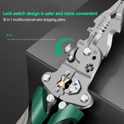 multifunctional electrical wire foldable multi functional tool for wire stripping cutting and crimping non metal structure