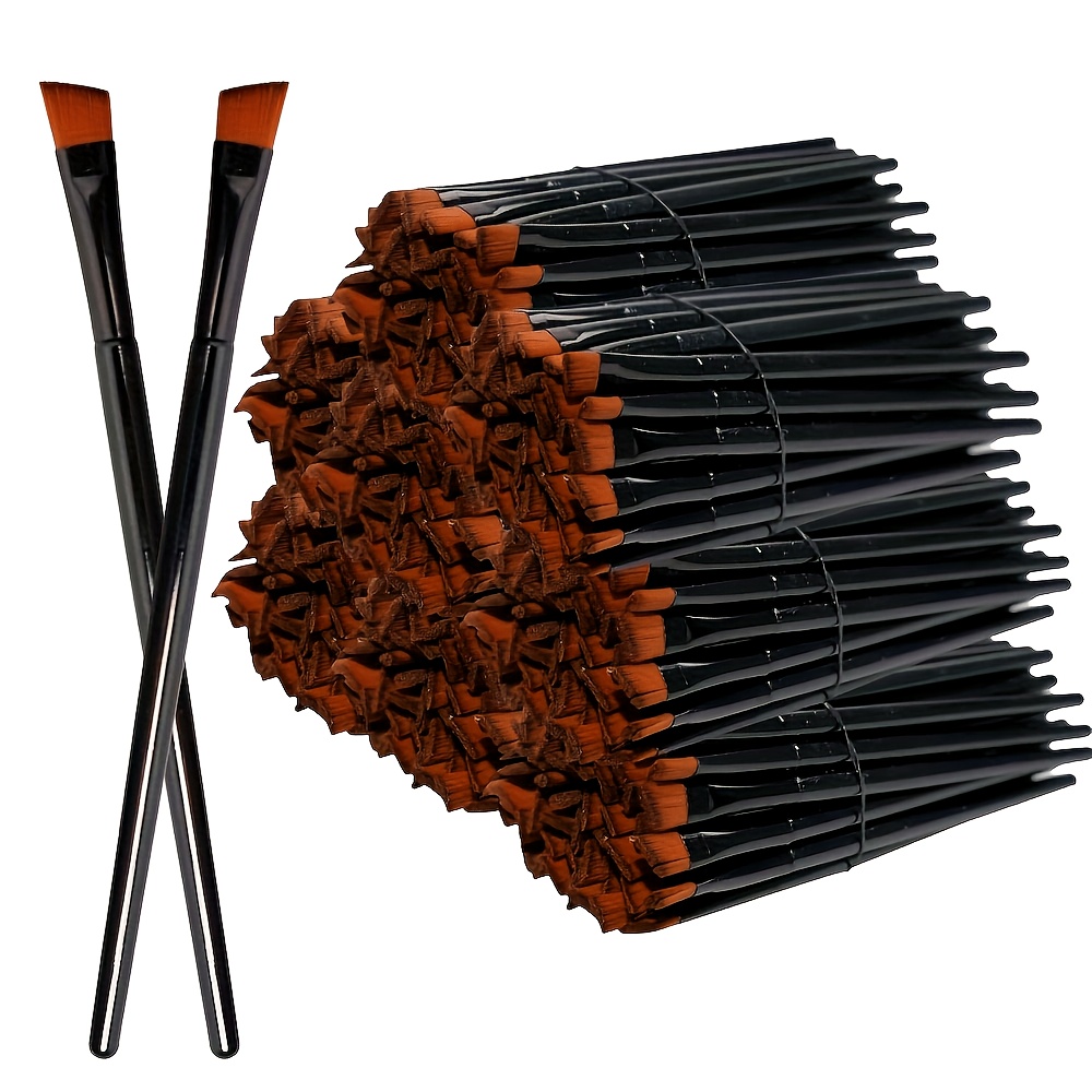 

50pcs -use Eyebrow Brushes - Angled & For Concealing, Blending & Eye Makeup Application - , -free, Types