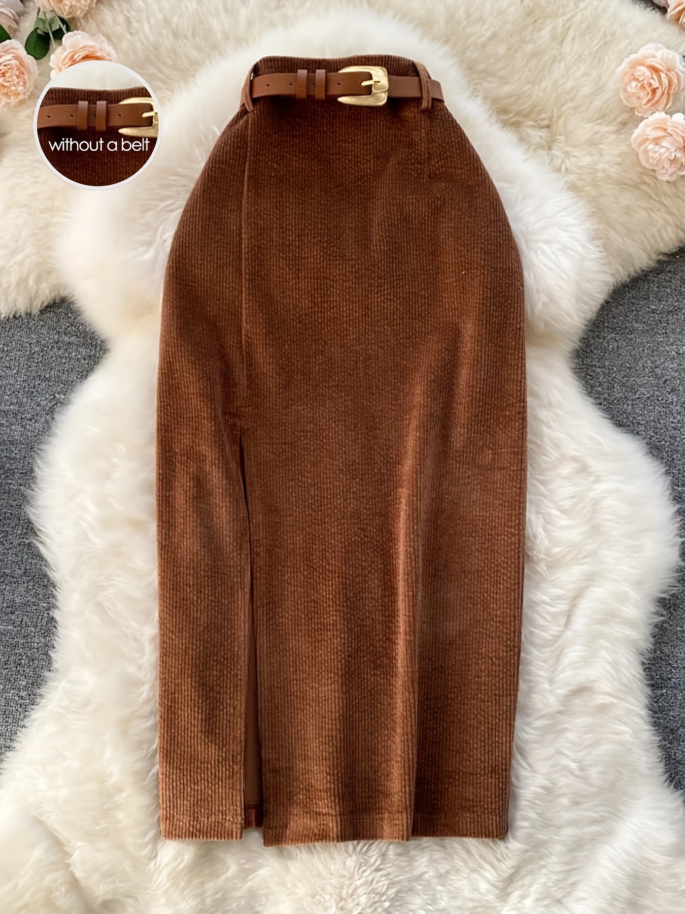 elegant högmidjad a linjeformad kjolklänning lång - Temu Sweden