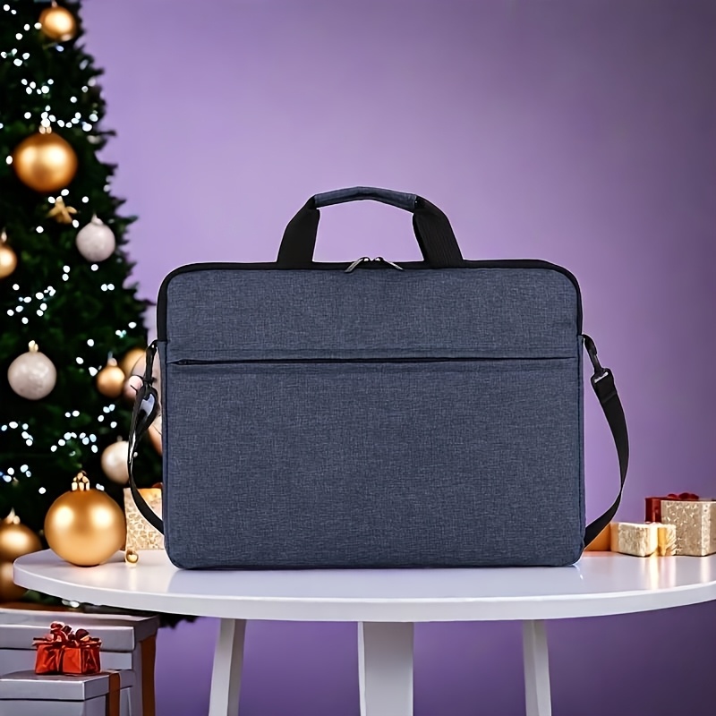 

Nylon Laptop Sleeve - Shockproof, Ultra-thin With Large Capacity & Shoulder Strap, Blue - Holiday Gifting