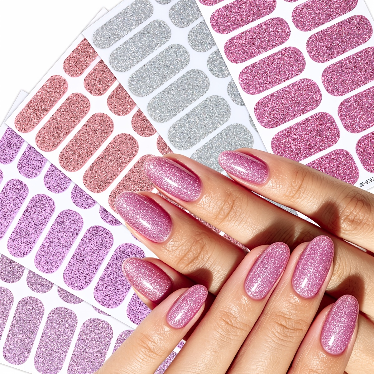 80pcs Solid-color Nail Wraps, Spring Summer Classic Minimalist Nail Stickers, Easy To Apply, Perfect For ' At Home