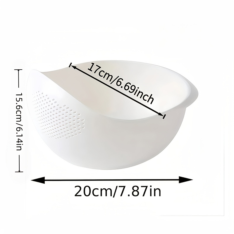 Kitchen Plastic Rice Bowl with Integrated Filter