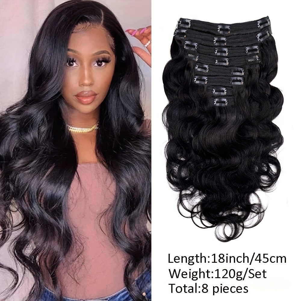 estensioni capelli clip in umana ondulata 100% Temu Italy