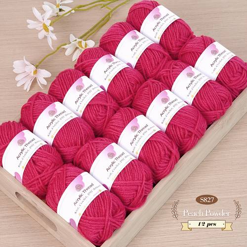 12 boules de fil en , 300 .58oz, douces et confortables, plusieurs couleurs, 4 fils, pour à diy pulls, chapeaux, , écharpes et autres artisanats, de 25g