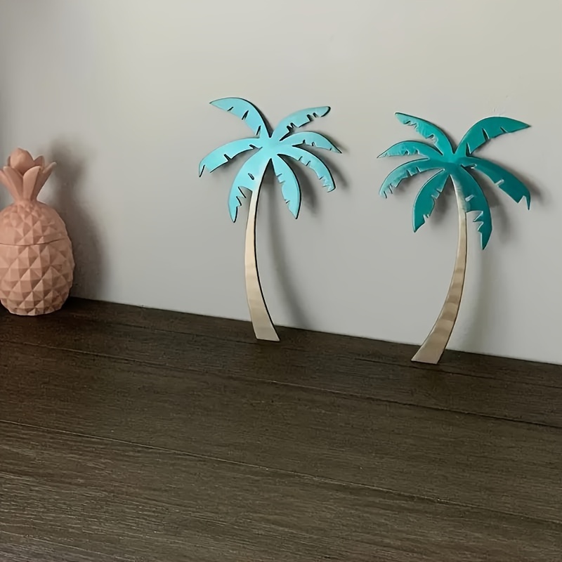 

Set Of Metal Palm Tree Wall Art Decorations - Perfect For Beach House, Home, And Office Decoration, Suitable For Indoor And Outdoor Use - No Power Required