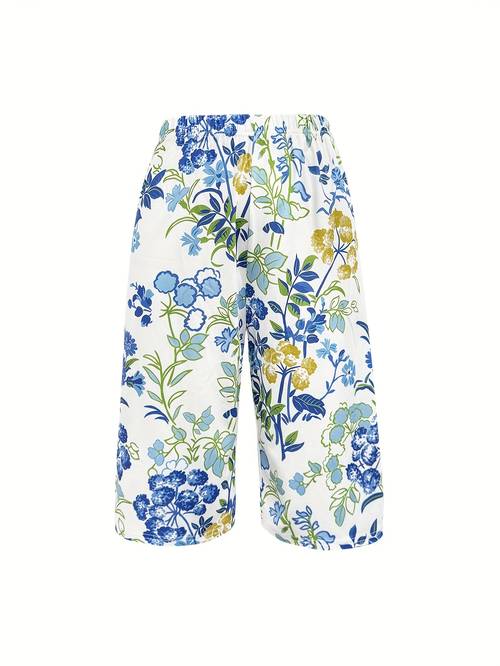spring and summer fashion plant womens shorts