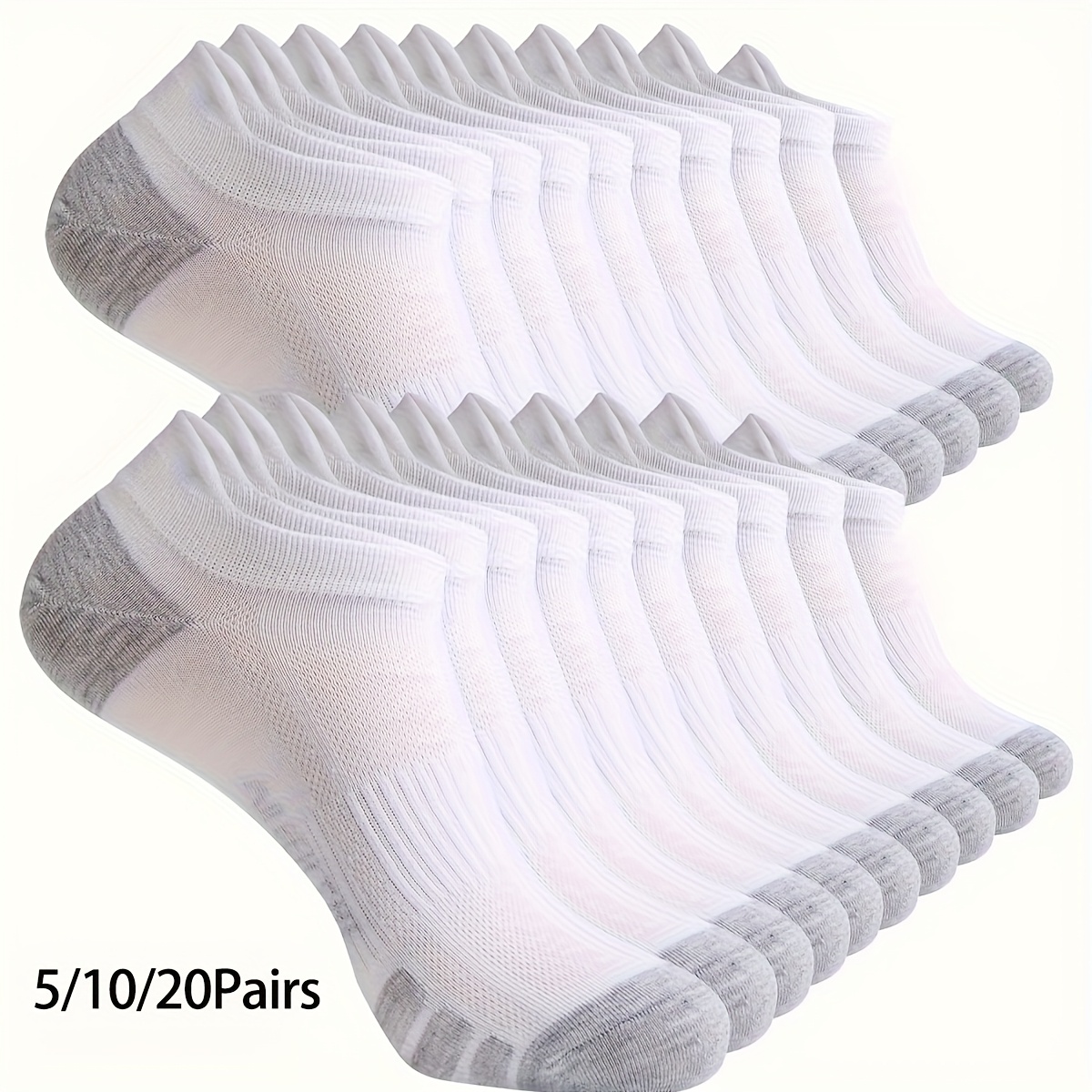 

5/10/20 Pairs Ankle Socks, Women's Thin Athletic Running Short Socks Fot Outdoor Sport