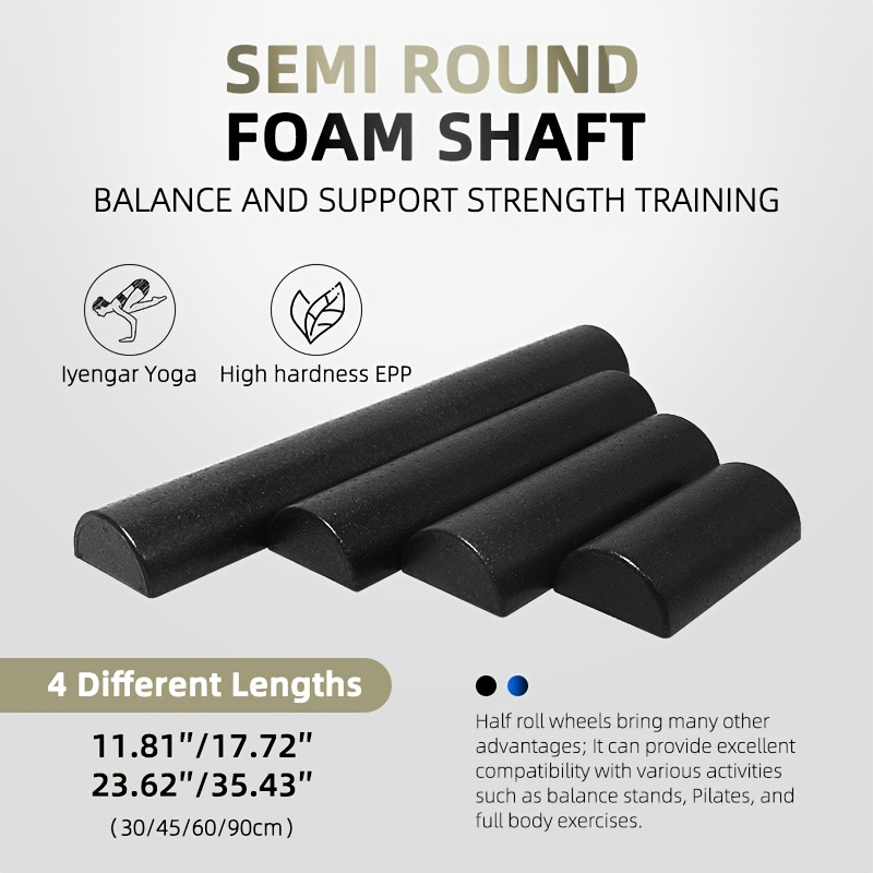 

Epp Foam Half Round Roller, Textured Balance Exercise Yoga , Lumbar Cervical Spine Alignment, Yoga Block For Training And Fitness