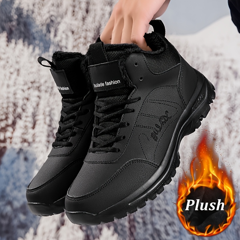 

Bottes de Neige Tendance pour Hommes, Chaussures Confortables et Antidérapantes à Lacets pour Activités Extérieures