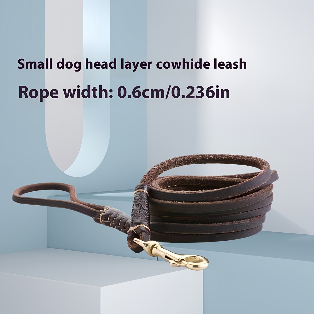 Elegant Lightweight Small Dog Leash with Copper Hook